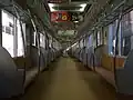 1次車落成時の車内（照明改造前）