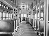 試作車の車内(1948年撮影)