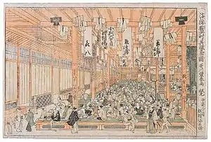 三井越後屋江戸本店の店内