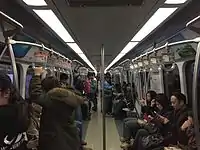 冷房化後の車内の様子（2015年4月）