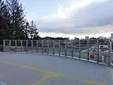 大町西公園駅方面を眺めることができる展望スペース(2016年1月)