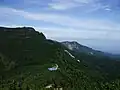 硫黄岳から見た中山・ニュウ方面（2008年8月）