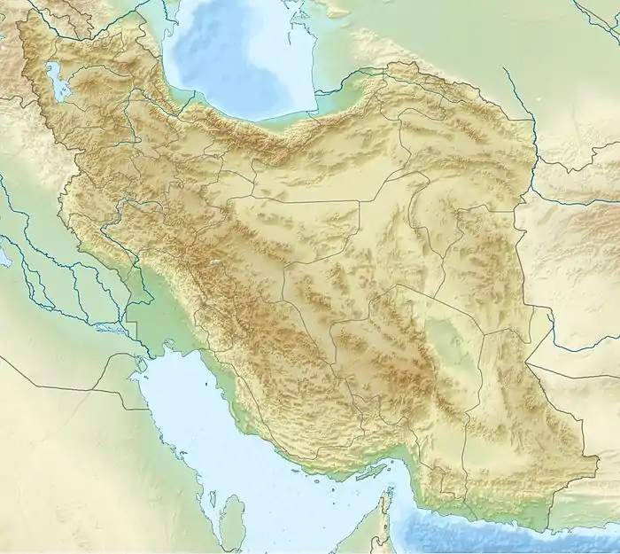 ニーシャープールの位置(イラン内)