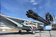 展示されるイラン空軍機の武装（2016年）