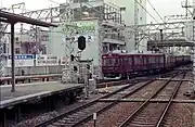 豊中駅高架工事(当時)期間中、同駅終着の列車は当駅4号線まで回送されていた