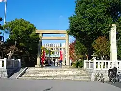 城跡候補地の1つ石浜神社(荒川区南千住)