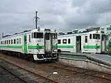 列車交換風景。当駅が新十津川駅方面への最後の交換駅となっていた。