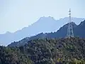 石鎚山を当寺より臨む