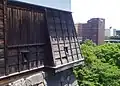 袴腰型石落としの外観(熊本城源之進櫓。熊本県熊本市)