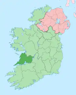 Location of クレア県