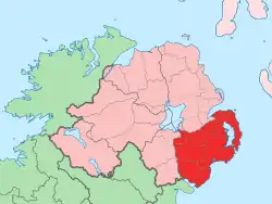 Location of ダウン県