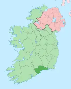 Location of ウォーターフォード県