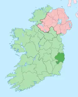 Location of ウィックロー県