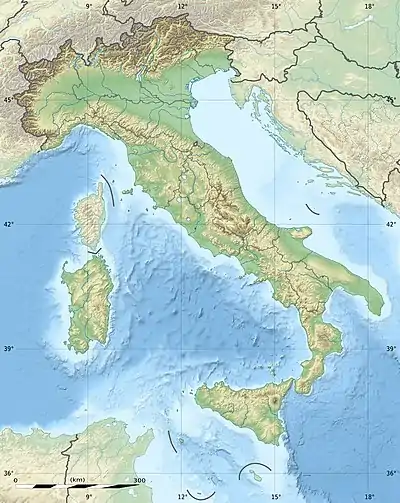 マルタ島の位置（イタリア内）