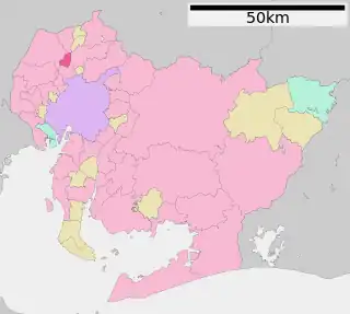岩倉市位置図