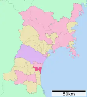 岩沼市位置図