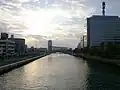 岩松橋より撮影した岩崎橋。