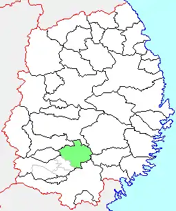 江刺市、県内位置図