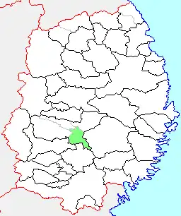 東和町の県内位置図