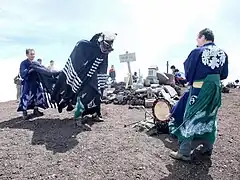 山頂での神楽