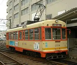 市内線のモハ2004号（旧塗装）