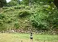 出石城の本丸上の石垣