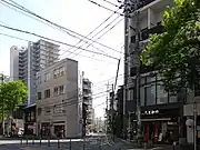 大正通りとの交差点より南南西側（薬院）