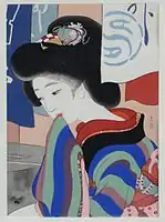 「新浮世絵美人合」より『十一月　小春日』