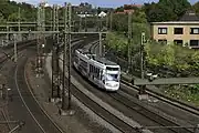 鉄道線の電化区間を走行するレギオシタディス(2016年撮影)