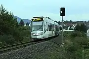 鉄道線の非電化区間を走行するレギオシタディス(2016年撮影)