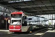 ケムニッツ中央駅前に停車するシティリンク(2017年撮影)