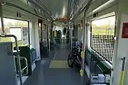 前後車体にはフリースペースが存在する