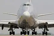 ボーイング747機首先端の白いレドーム