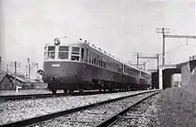 鷹取‐兵庫間で試運転中のキハ43000（1937年）