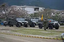 水陸機動団特科大隊の120mm迫撃砲RT。前身の第112特科大隊は装備転換のため、廃止直前の2017年度に装備していた。
