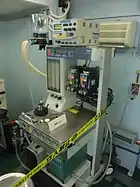 手術ユニット内の麻酔器
