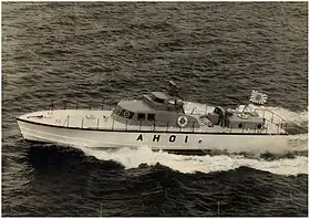 鹿児島湾を航行する高速1号(1964年撮影)