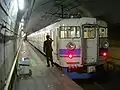 ホームに停車中の普通列車。(JR西日本時代)