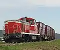 高山本線の貨物列車(2009年8月12日、西富山駅 - 婦中鵜坂駅間)