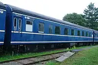 ナロネ21 551(2022年現在、20系A寝台車としては隣りのナロネ22 153と並んで唯一の保存車)