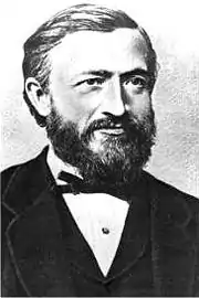 ヨハン・フィリップ・ライス。ドイツの発明家で、1860年にライス式電話（英語版）と呼ばれる電話を発明。