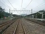 ホーム（2007年8月、構内踏切から）