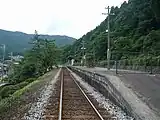 寺前側よりホームを望む
