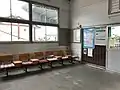 旧駅舎の待合室(2017年8月)