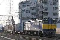 EF65 1059 試験塗装機(2008年3月4日)