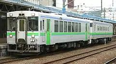 キハ40形との混結運用（2009年9月 小樽駅）
