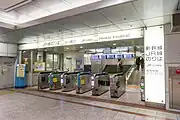 広小路口改札（2022年1月）