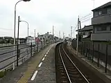 八栗口方より（2007年7月）（左側に琴電八栗新道駅がある）