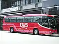 鉄道会社と契約して車体デザインをオリジナルカラーにした例(JR東日本/JRバス東北「びゅうばす」)