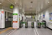 乗換改札口（2021年9月）
